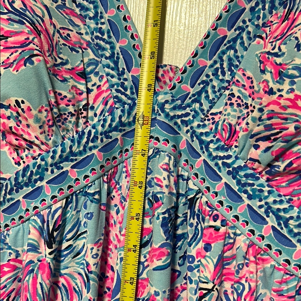 Lilly Pulitzer Blue and Pink Floral Maxi Dress-NWT - Picture 11 of 12